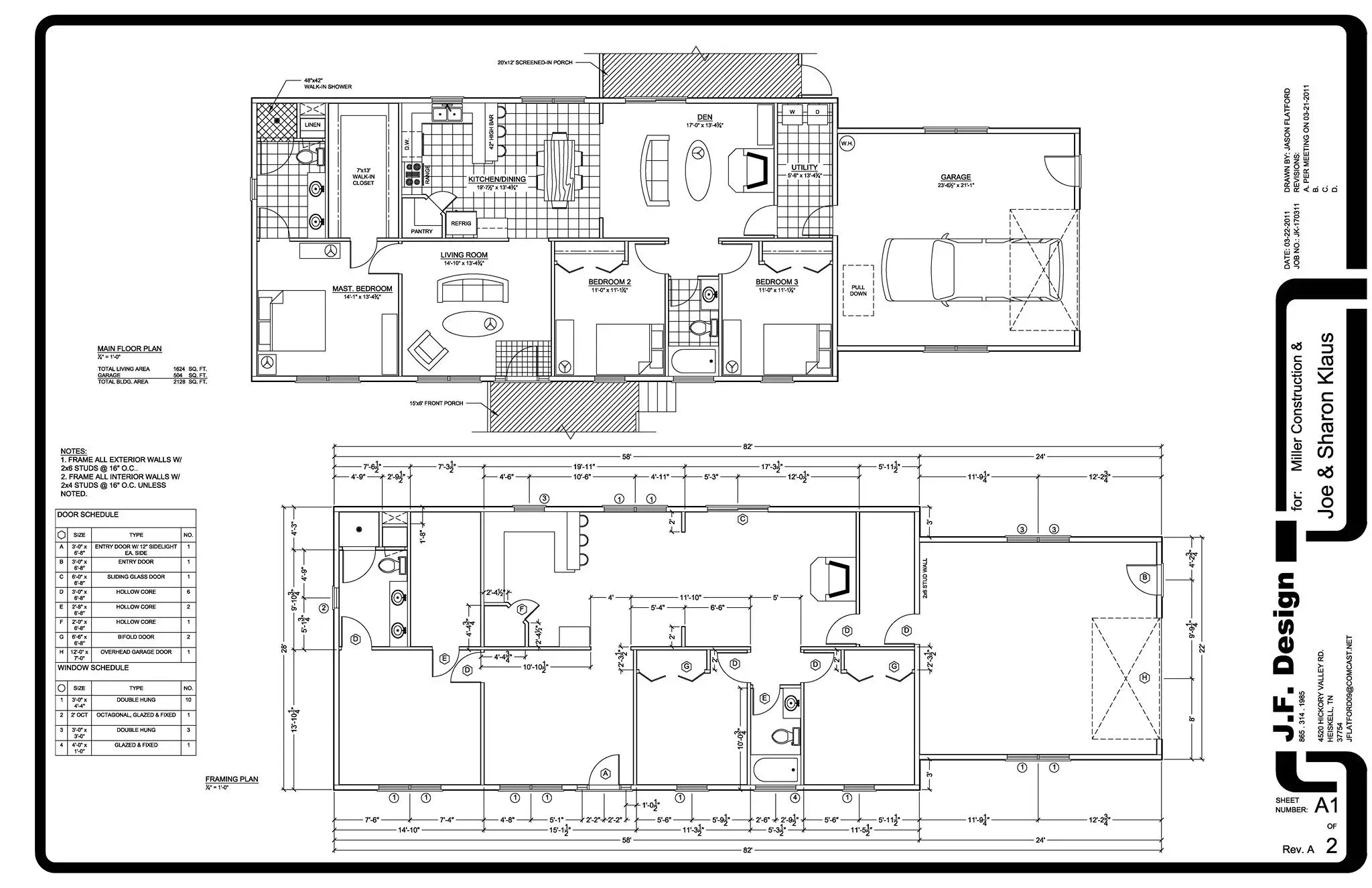 Custom home design blueprint