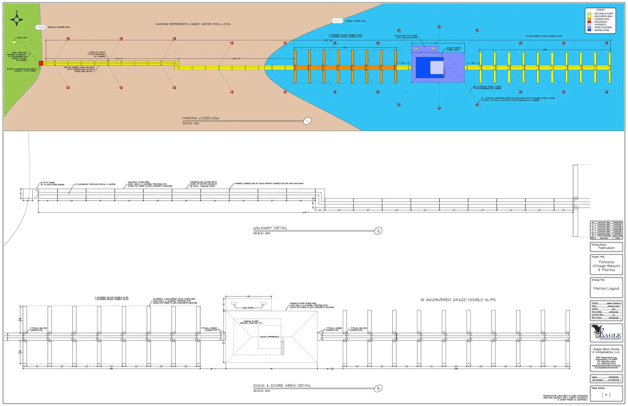 Eagle Boat Docks design blueprint