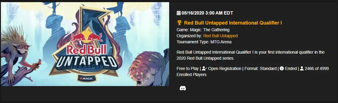 Red Bull Untapped tournament screenshot